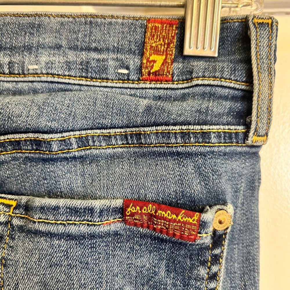 Women's 7 For All Mankind The Skinny Jeans - Size 26 Blue - Picture 4 of 11